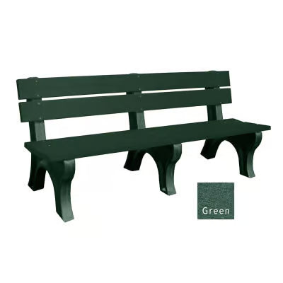 Polly Products Economizer 6 ft. Outdoor Park Bench with Back