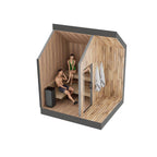 Sweaty Yeti Sauna 4-6 Person Outdoor Traditional Sauna Cabin - official Sweaty Yeti media - sy-sauna-open-people.jpg