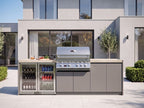 Whistler 102-Inch 4-Burner Gas Grill Island with Infrared Rear Burner, Refrigerator, and Rotisserie Kit