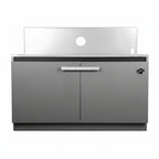 Whistler 141-Inch 5-Burner Gas Grill Island with Infrared Rear Burner, Refrigerator, Sink, Double Side Burner, and Rotisserie Kit - Black Stainless