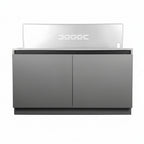 Whistler 110-Inch 5-Burner Gas Grill Island with Infrared Rear Burner, Refrigerator, and Rotisserie Kit - Black Stainless