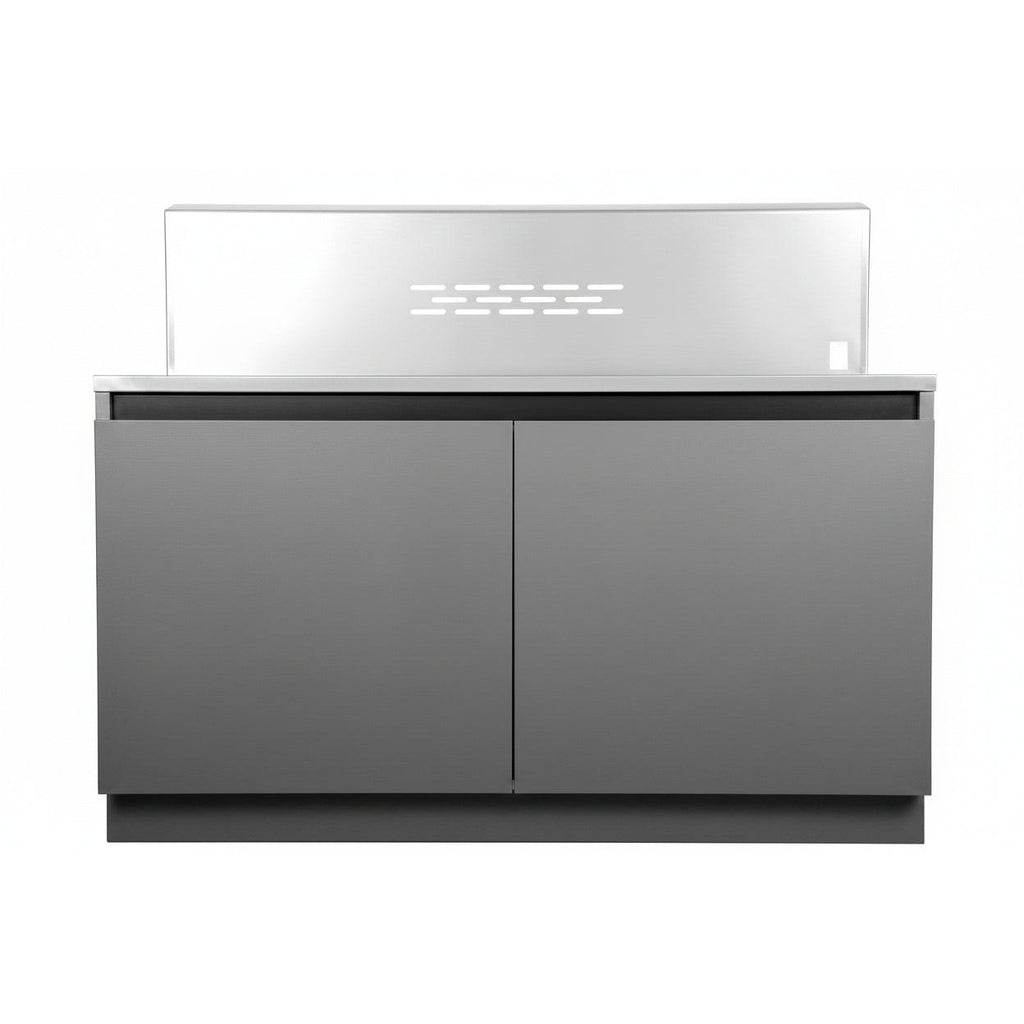 Whistler 110-Inch 5-Burner Gas Grill Island with Infrared Rear Burner, Refrigerator, Double Side Burner, and Rotisserie Kit - Black Stainless