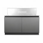 Whistler 104-Inch 5-Burner Gas Grill Island with Infrared Rear Burner, Double Side Burner, and Rotisserie Kit - Black Stainless