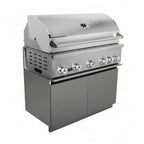 Whistler 104-Inch 5-Burner Gas Grill Island with Infrared Rear Burner, Sink, and Rotisserie Kit