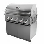 Whistler 104-Inch 5-Burner Gas Grill Island with Infrared Rear Burner, Sink, and Rotisserie Kit