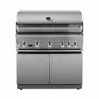 Whistler 104-Inch 5-Burner Gas Grill Island with Infrared Rear Burner, Sink, and Rotisserie Kit
