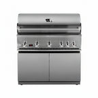 Whistler 110-Inch 5-Burner Gas Grill Island with Infrared Rear Burner, Refrigerator, Sink, and Rotisserie Kit