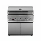 Whistler 110-Inch 5-Burner Gas Grill Island with Infrared Rear Burner and Refrigerator
