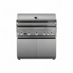 Whistler 110-Inch 5-Burner Gas Grill Island with Infrared Rear Burner, Refrigerator, and Rotisserie Kit