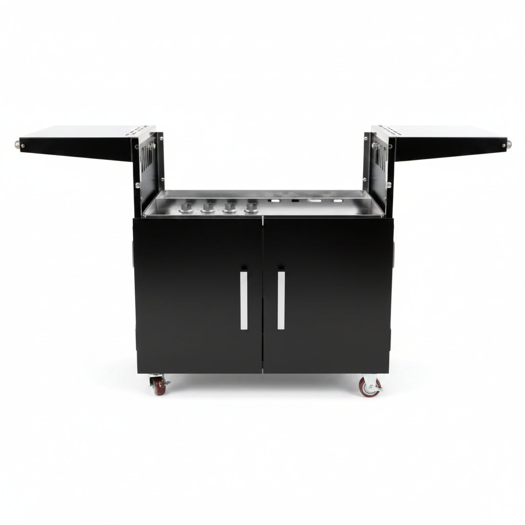 Whistler 34-Inch 4-Burner Gas Grill with Rear Infrared Burner, Grill Lights, Rotisserie Kit & Cover - Black Stainless