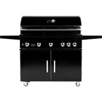 Whistler 42-Inch 5-Burner Gas Grill with Rear Infrared Burner, Grill Lights, Rotisserie Kit & Cover - Black Stainless