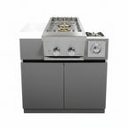 Whistler 110-Inch 5-Burner Gas Grill Island with Infrared Rear Burner, Refrigerator, and Rotisserie Kit