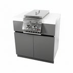 Whistler 102 x 28-Inch 4-Burner Gas Grill Island with Infrared Rear Burner, Refrigerator, Double Side Burner, and Rotisserie Kit