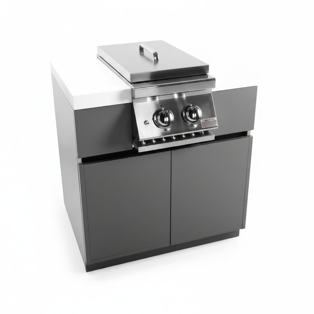 Whistler 31-Inch Stainless Steel Side Burner Cabinet with Gas Double Side Burner