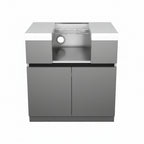 Whistler 104-Inch 5-Burner Gas Grill Island with Infrared Rear Burner, Double Side Burner, and Rotisserie Kit - Black Stainless