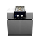 Whistler 31-Inch Stainless Steel Side Burner Cabinet with Gas Double Side Burner - Black Stainless