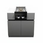 Whistler 104-Inch 5-Burner Gas Grill Island with Infrared Rear Burner, Sink, Double Side Burner and Rotisserie Kit - Black Stainless
