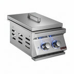 Whistler 102 x 28-Inch 4-Burner Gas Grill Island with Infrared Rear Burner, Refrigerator, Double Side Burner, and Rotisserie Kit