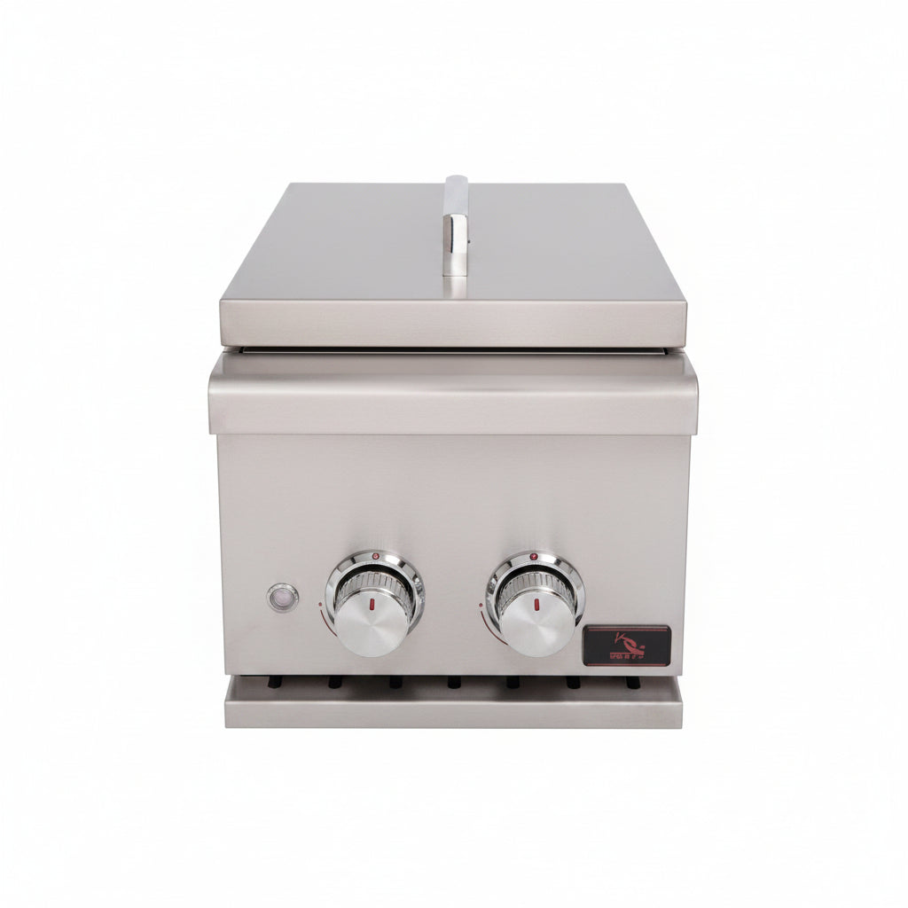 Whistler 13-Inch Built-In Gas Prime Double Side Burner with Lid