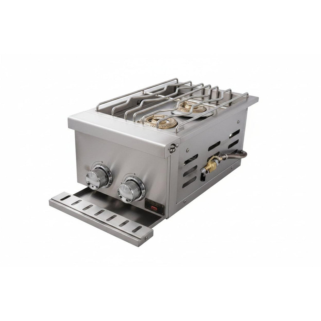 Whistler 110-Inch 5-Burner Gas Grill Island with Infrared Rear Burner, Refrigerator, and Rotisserie Kit