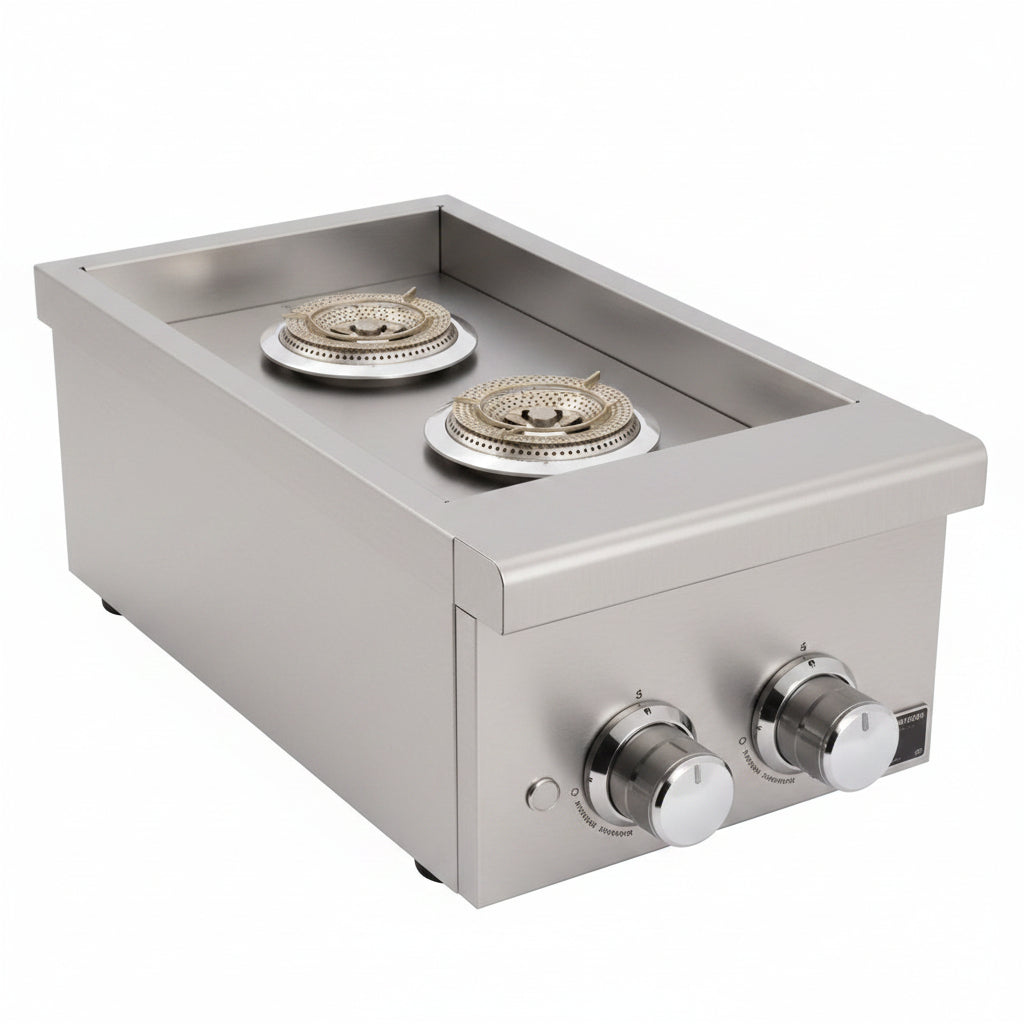 Whistler 13-Inch Built-In Gas Prime Double Side Burner with Lid