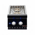 Whistler 31-Inch Stainless Steel Side Burner Cabinet with Gas Double Side Burner - Black Stainless