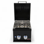 Whistler 141-Inch 5-Burner Gas Grill Island with Infrared Rear Burner, Refrigerator, Sink, Double Side Burner, and Rotisserie Kit - Black Stainless