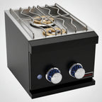 Whistler 141-Inch 5-Burner Gas Grill Island with Infrared Rear Burner, Refrigerator, Sink, Double Side Burner, and Rotisserie Kit - Black Stainless