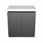 Whistler 110-Inch 5-Burner Gas Grill Island with Infrared Rear Burner, Refrigerator, and Rotisserie Kit - Black Stainless