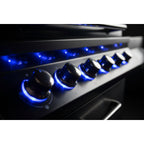 Whistler 34-Inch 4-Burner Gas Grill on Stainless Steel Cabinet with Rear Infrared Burner, Grill Lights, Rotisserie Kit & Cover