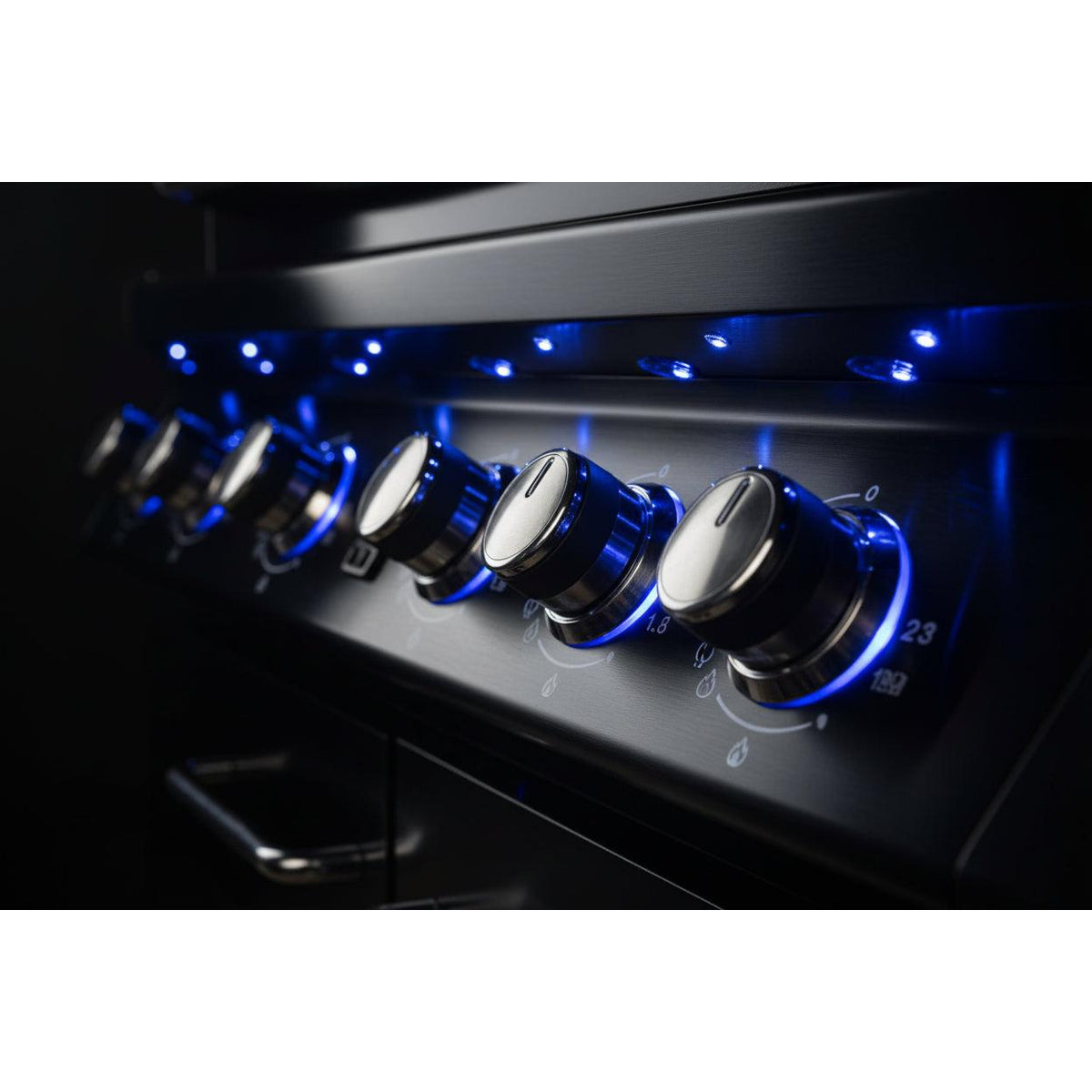 Whistler 42-Inch 5-Burner Gas Grill on Stainless Steel Cabinet with Rear Infrared Burner, Grill Lights, Rotisserie Kit & Cover - Black Stainless
