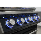 Whistler 34-Inch 4-Burner Gas Grill with Rear Infrared Burner, Grill Lights, Rotisserie Kit & Cover - Black Stainless