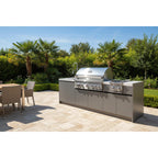 Whistler 104-Inch 5-Burner Gas Grill Island with Infrared Rear Burner, Sink, Double Side Burner, and Rotisserie Kit