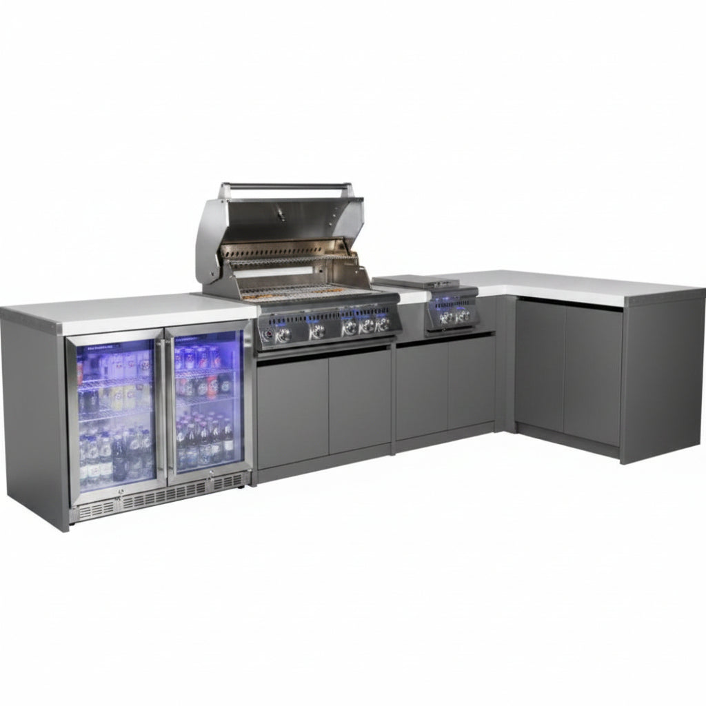 Whistler 132 x 61-Inch 4-Burner Gas Grill Island - Stainless Steel