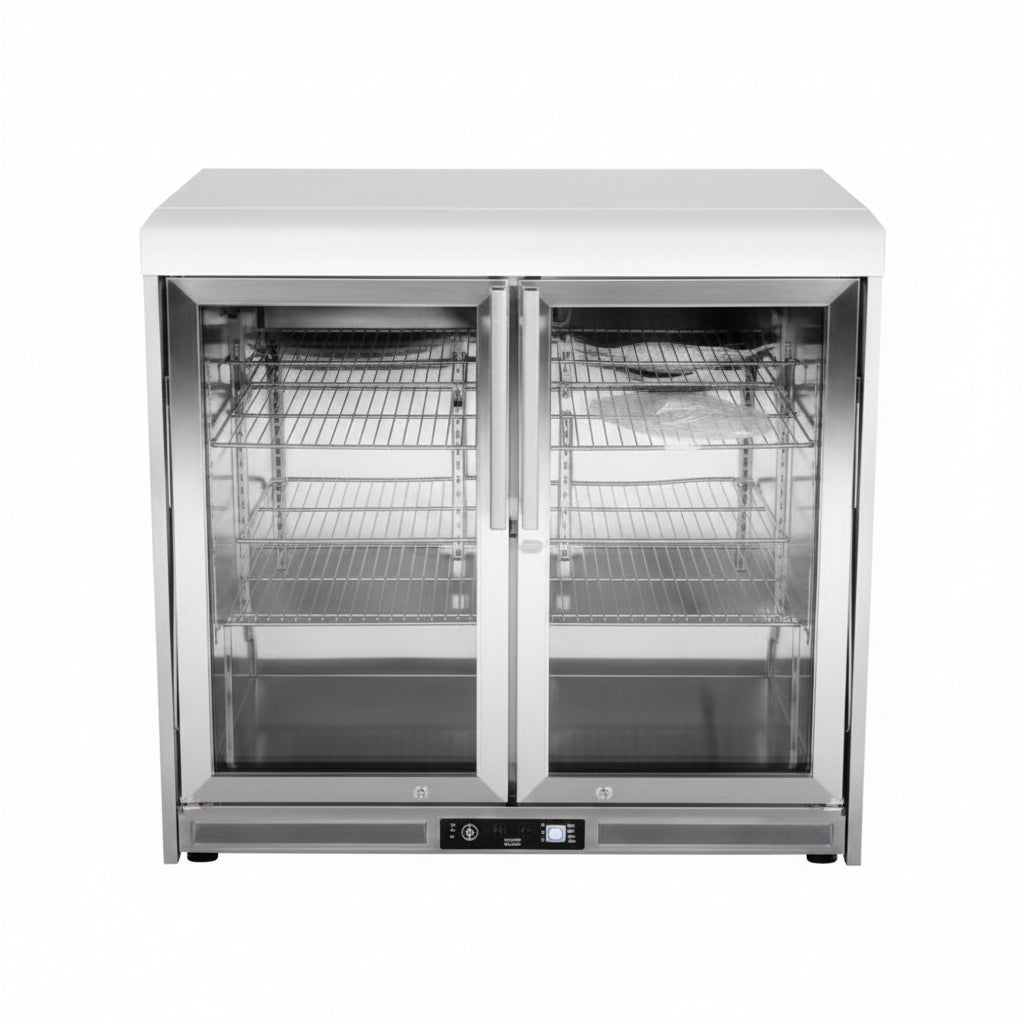 Whistler 110-Inch 5-Burner Gas Grill Island with Infrared Rear Burner, Refrigerator, Sink, and Rotisserie Kit - Black Stainless