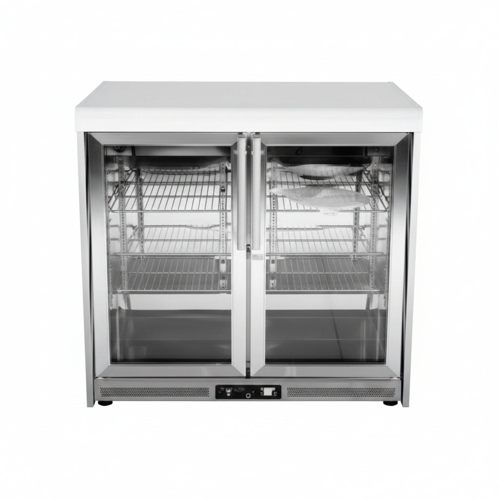 Whistler 110-Inch 5-Burner Gas Grill Island with Infrared Rear Burner, Refrigerator, and Rotisserie Kit - Black Stainless
