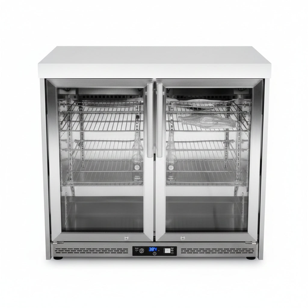 Whistler 102 x 28-Inch 4-Burner Gas Grill Island with Infrared Rear Burner, Refrigerator, Double Side Burner, and Rotisserie Kit