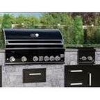 Whistler 13-Inch Built-In Gas Prime Double Side Burner with Lid - Black Stainless Steel