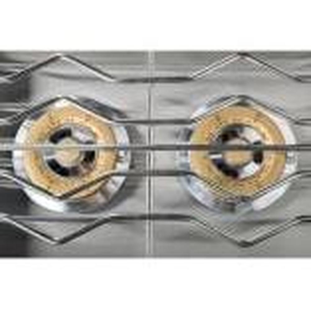 Whistler 13-Inch Built-In Gas Prime Double Side Burner with Lid - Black Stainless Steel