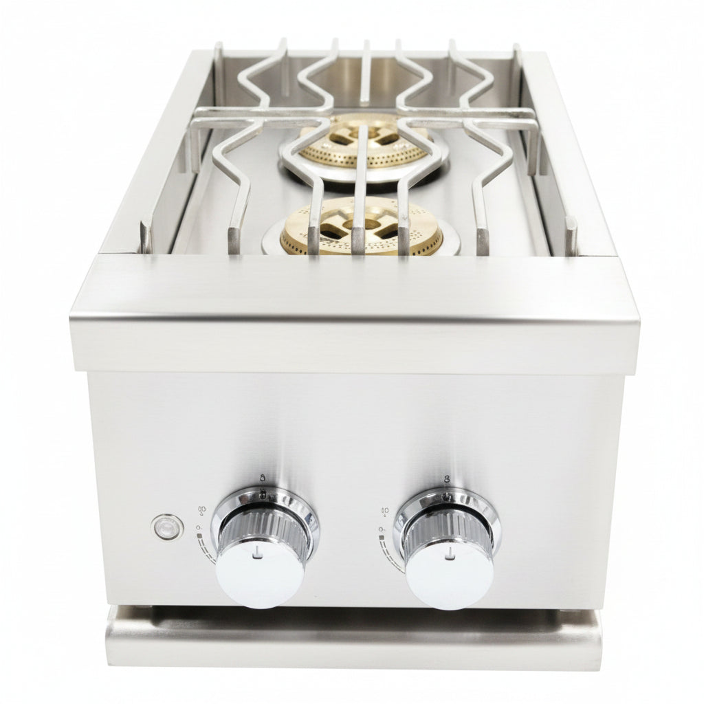 Whistler 104-Inch 5-Burner Gas Grill Island with Infrared Rear Burner, Sink, Double Side Burner, and Rotisserie Kit