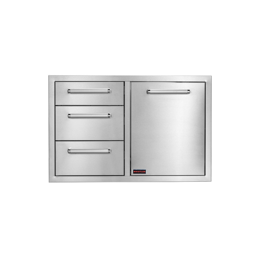 Whistler Triple Drawer & Trash Can Combo - centered product image