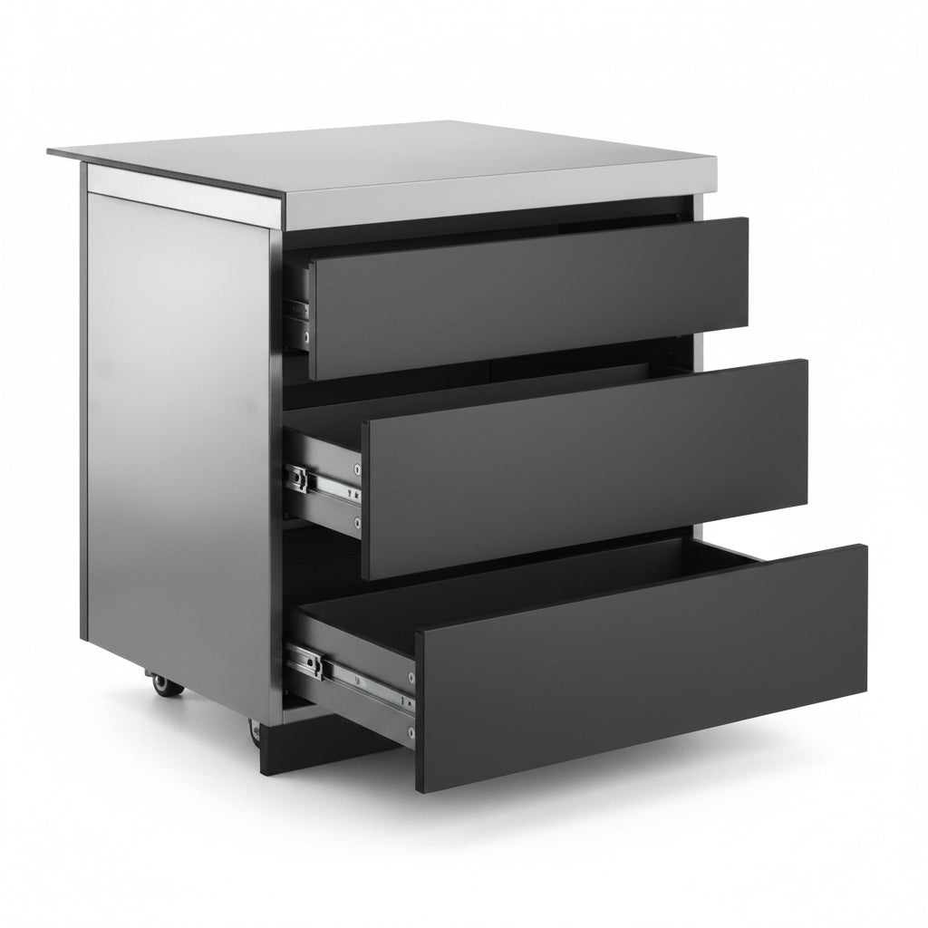 Whistler 31-Inch Stainless Steel Triple Drawer Cabinet