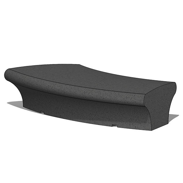 Wausau Tile ZB.BD.01 Buda Curved Concrete Bench official product image