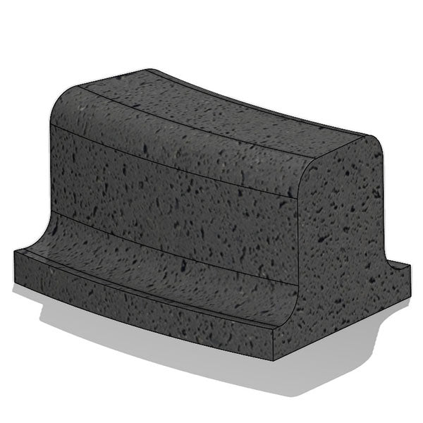 Wausau Tile ZB.PL.02 Playground Curved Concrete Bench official product image