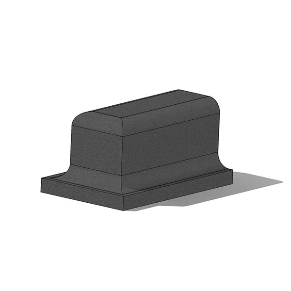 Wausau Tile ZB.PL.03 Playground Straight Concrete End Bench official product image