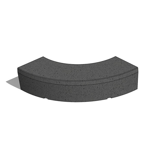 Wausau Tile ZB.PR.03 Parlement Large Curved Concrete Bench official product image