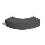 Wausau Tile ZB.PR.03 Parlement Large Curved Concrete Bench official product image