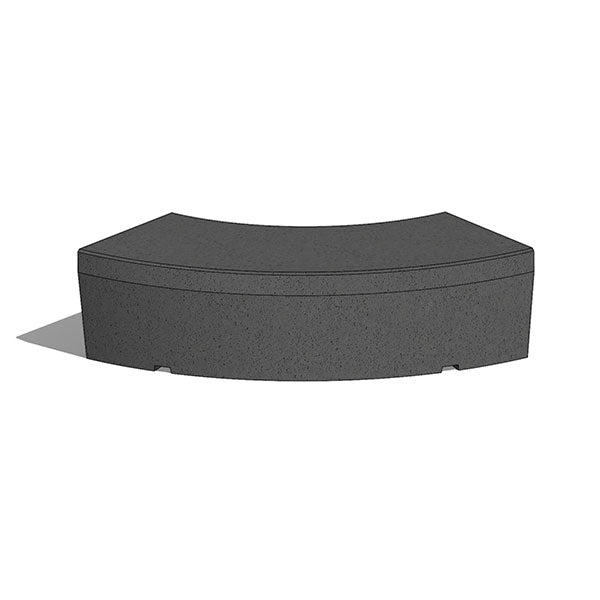 Wausau Tile ZB.PR.04 Parlement Medium Curved Concrete Bench official product image