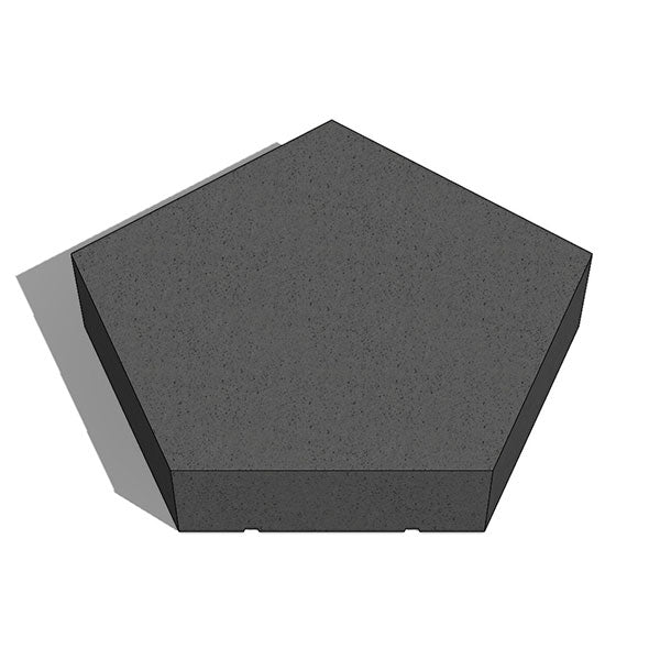 Wausau Tile ZB.PR.05 Parlement Pentagon Concrete Bench official product image